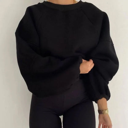 Women's Oversized Sweatshirt | Raglan Sleeve Crew-Neck Pullover 2