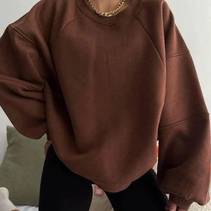 Women's Oversized Sweatshirt | Raglan Sleeve Crew-Neck Pullover 3