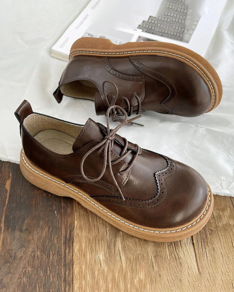 Women's Retro Oxford Shoes | Classic Lace-Up Casual Footwear 4