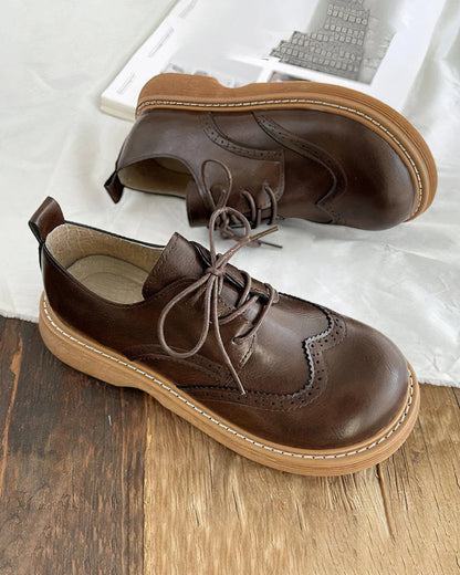 Women's Retro Oxford Shoes | Classic Lace-Up Casual Footwear 4