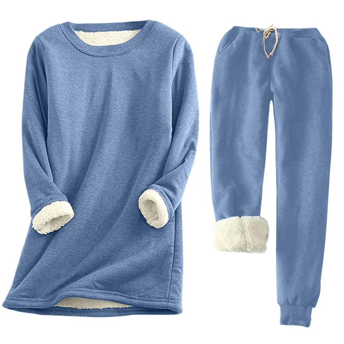 Women's Thermal Set | Fleece-Lined Long Sleeve Top and Joggers 2