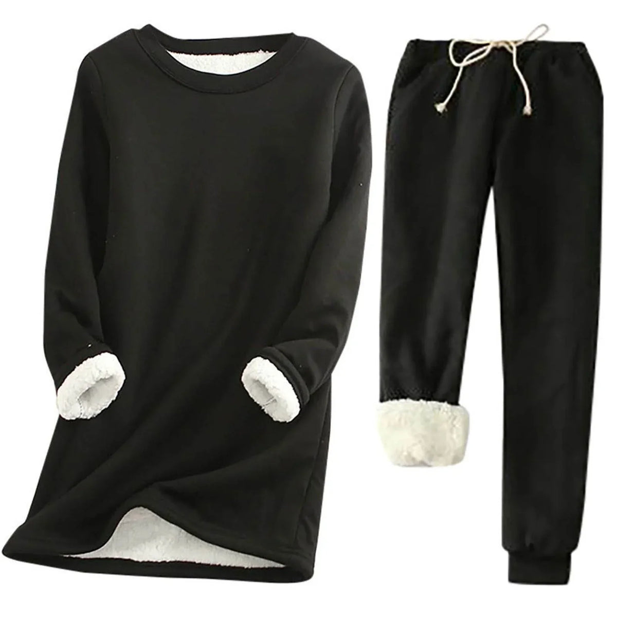 Women's Thermal Set | Fleece-Lined Long Sleeve Top and Joggers 4
