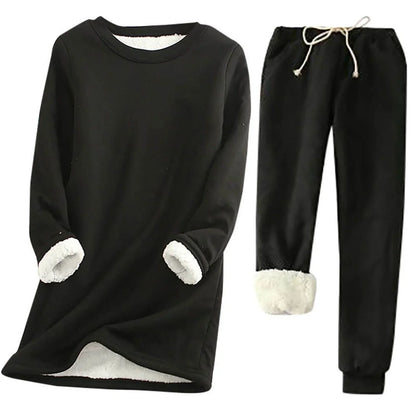 Women's Thermal Set | Fleece-Lined Long Sleeve Top and Joggers 4