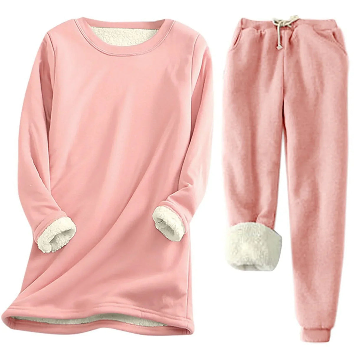 Women's Thermal Set | Fleece-Lined Long Sleeve Top and Joggers 5