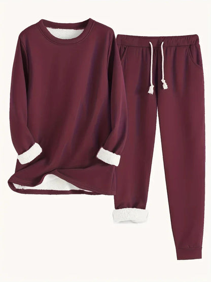 Women's Thermal Set | Fleece-Lined Long Sleeve Top and Joggers 6