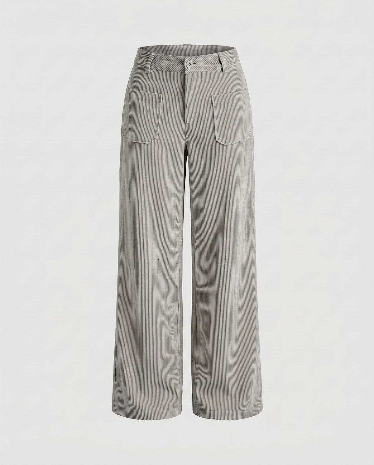 Women's Wide-Leg Corduroy Trousers Elastic Waistband 6