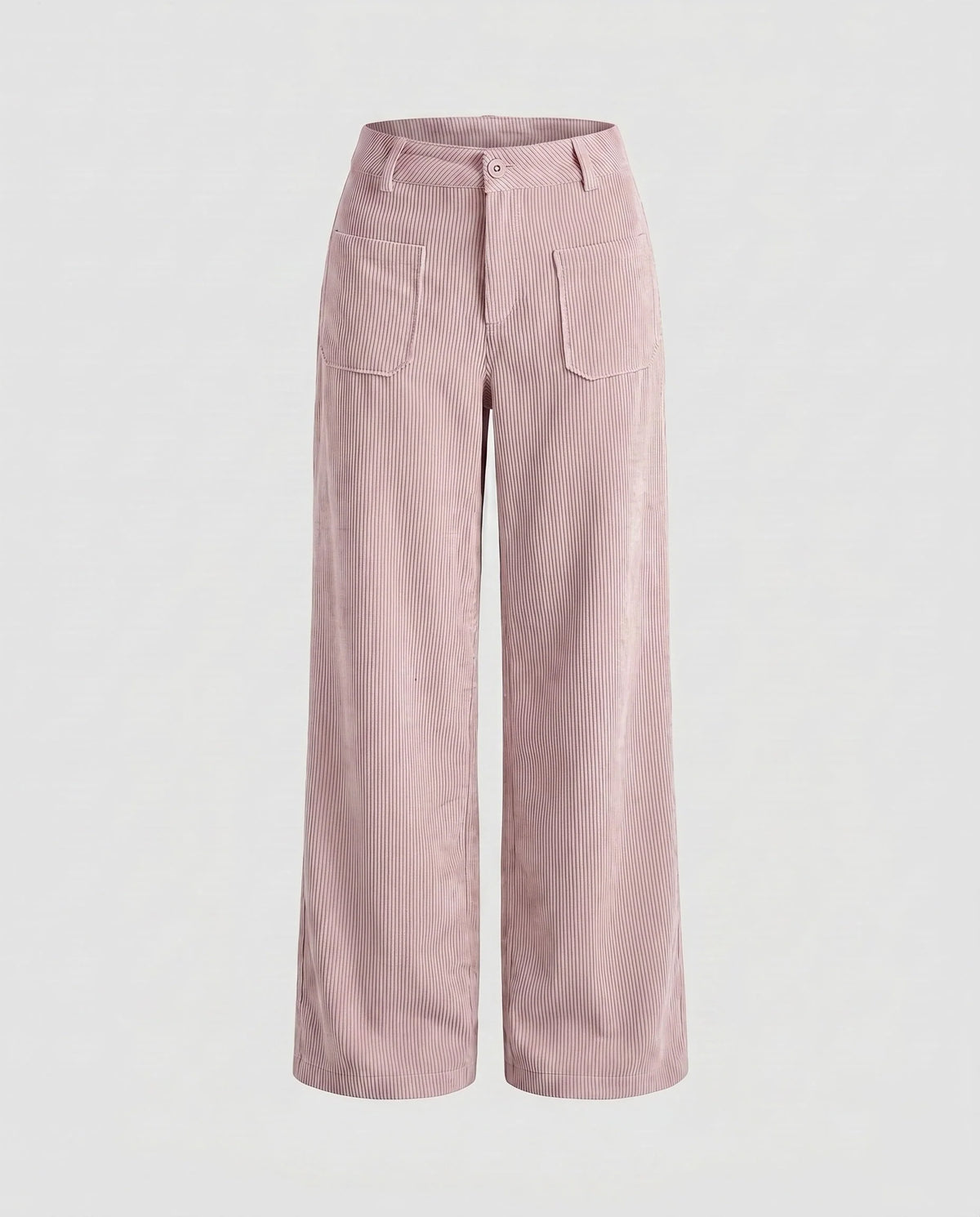 Women's Wide-Leg Corduroy Trousers Elastic Waistband 7