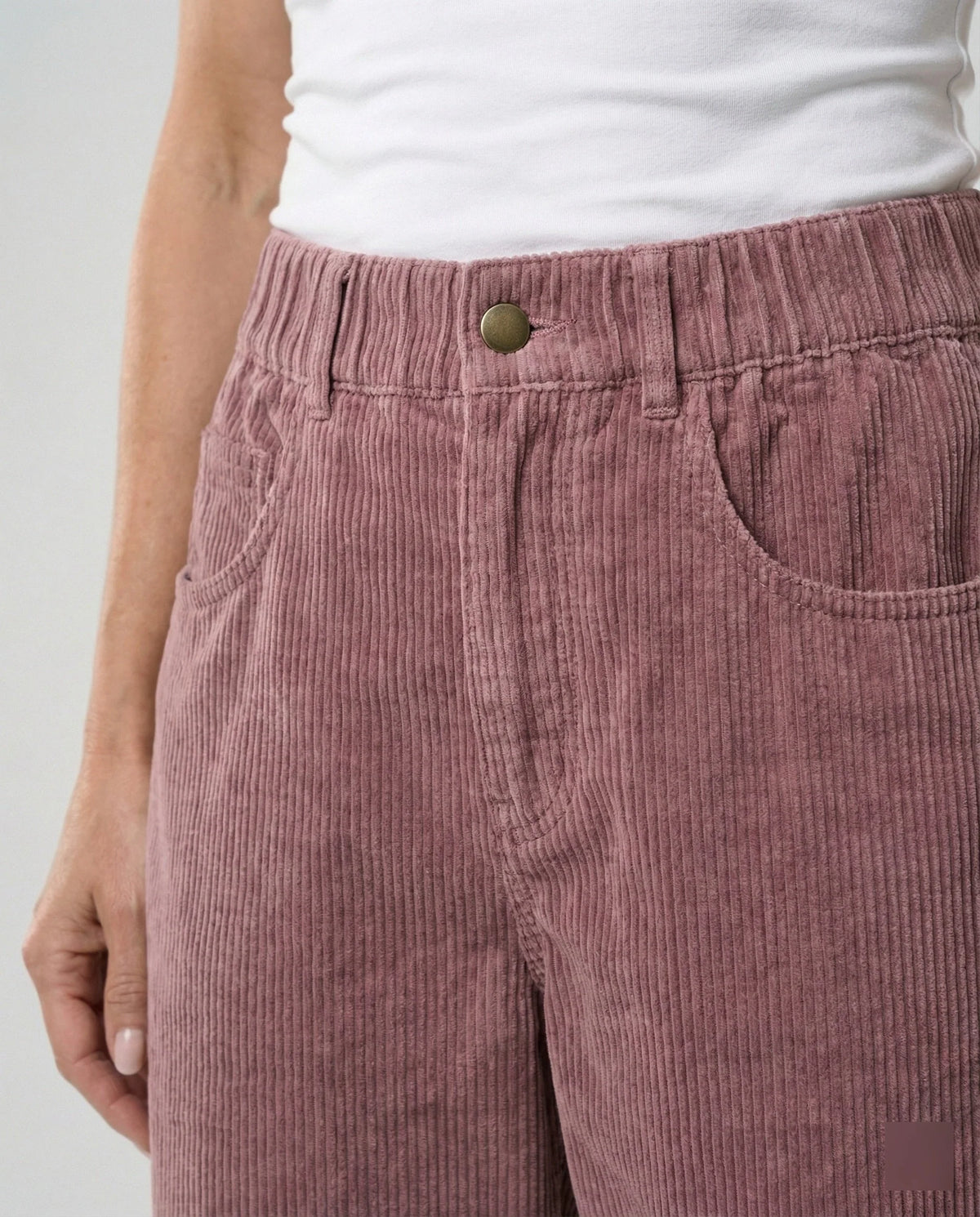 Women's Wide-Leg High Waist Corduroy Trousers 3
